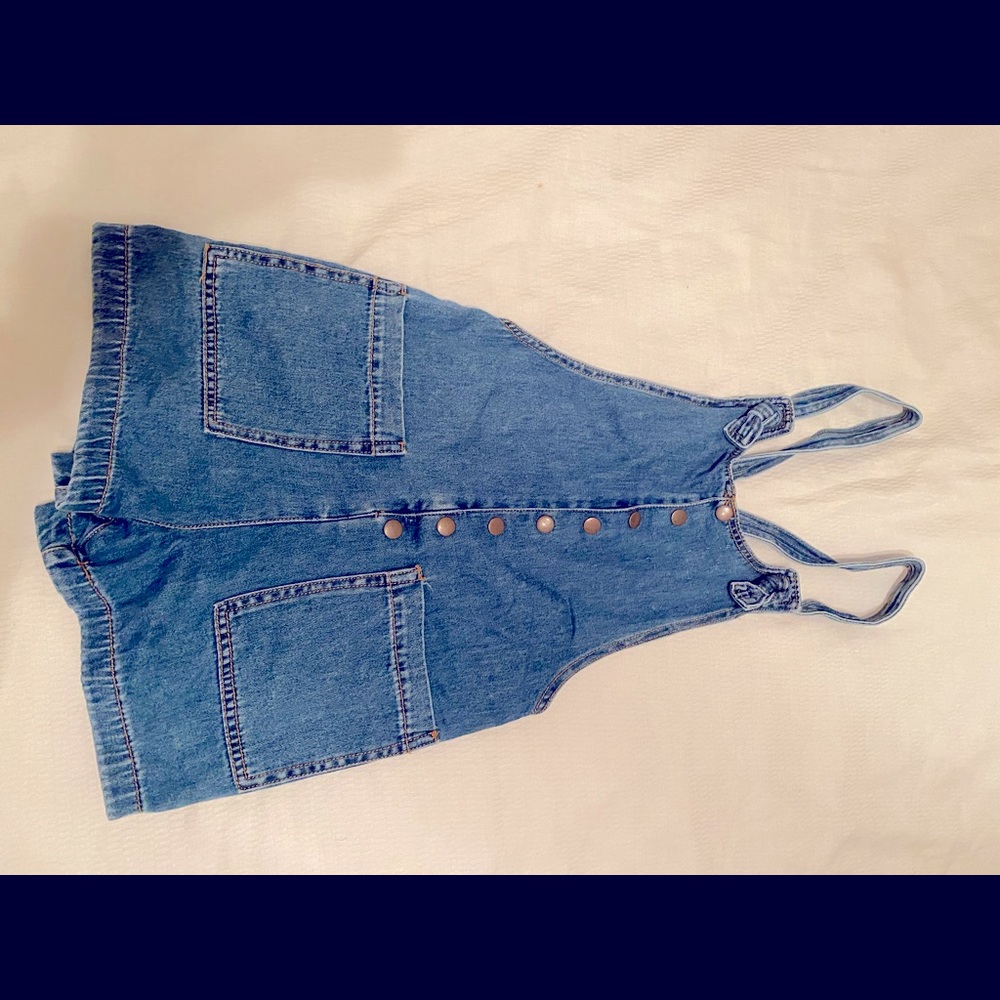 Blue jeans overalls